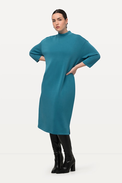 Sweatkleid, Stehkragen, 3/4-Arm, Taschen, Modalmix