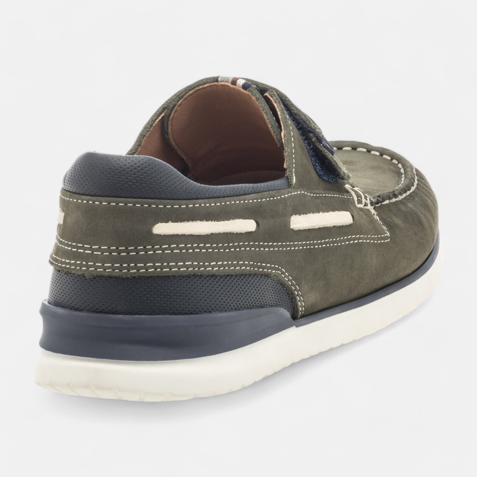 Mocassins Homme en cuir kaki