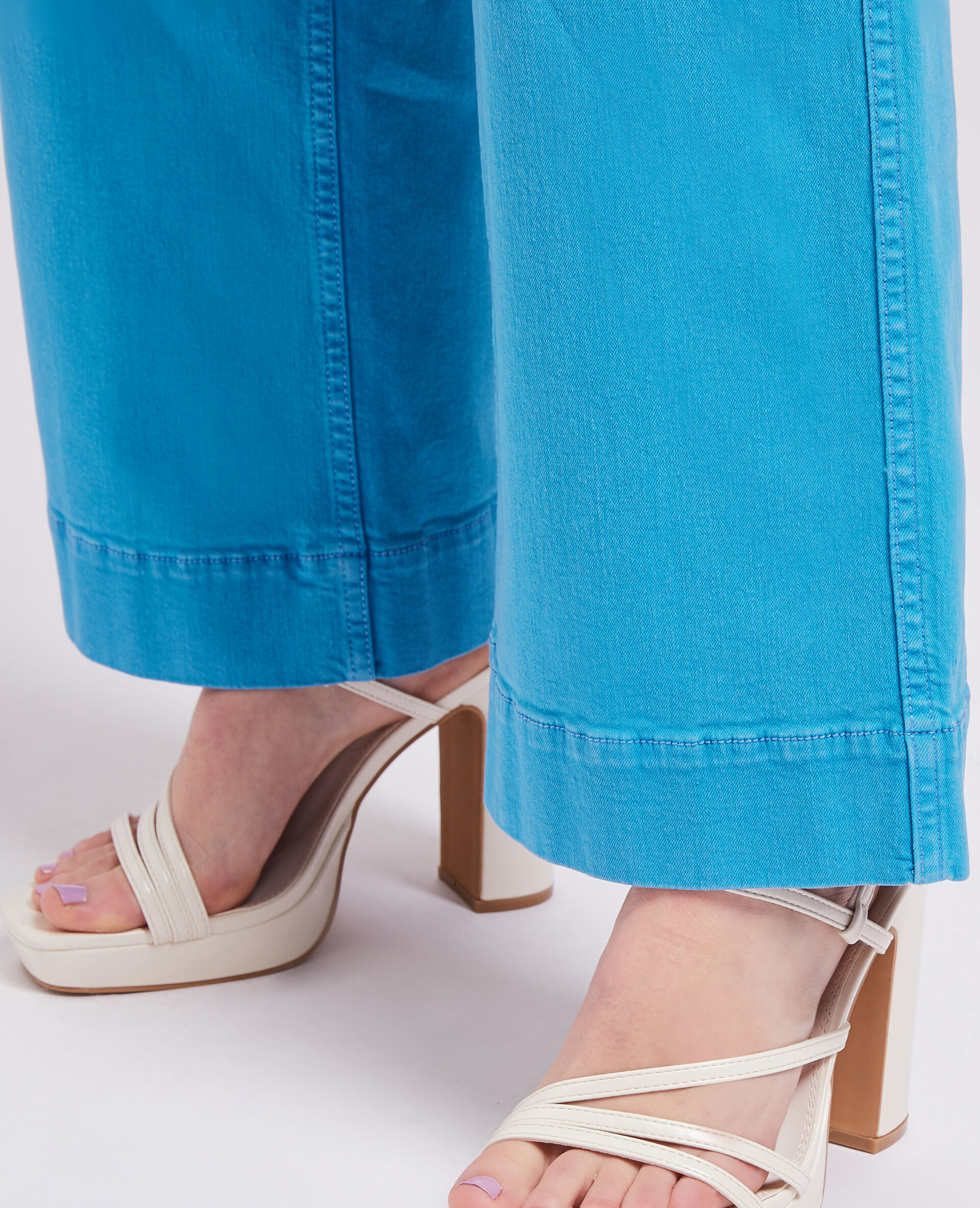 Jean large uni - Bleu