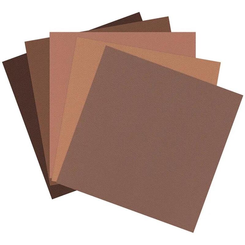 CUIR SYNTHÉTIQUE, Pochette de 5 pièces (épaisseur 0,8mm) au format 30.5x30.5cm - Assortiment
