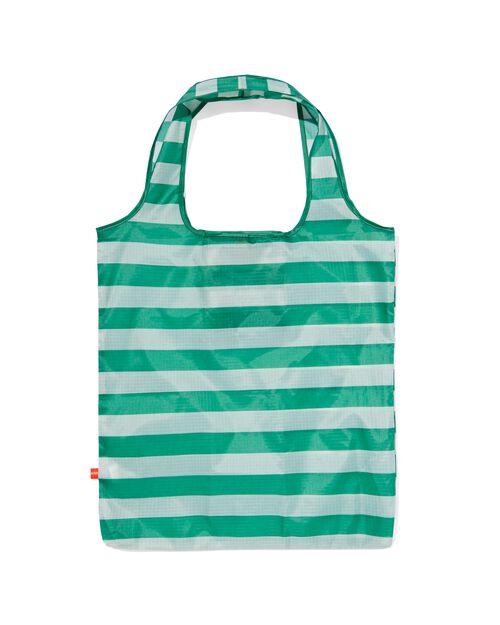 sac de courses L rayures vert