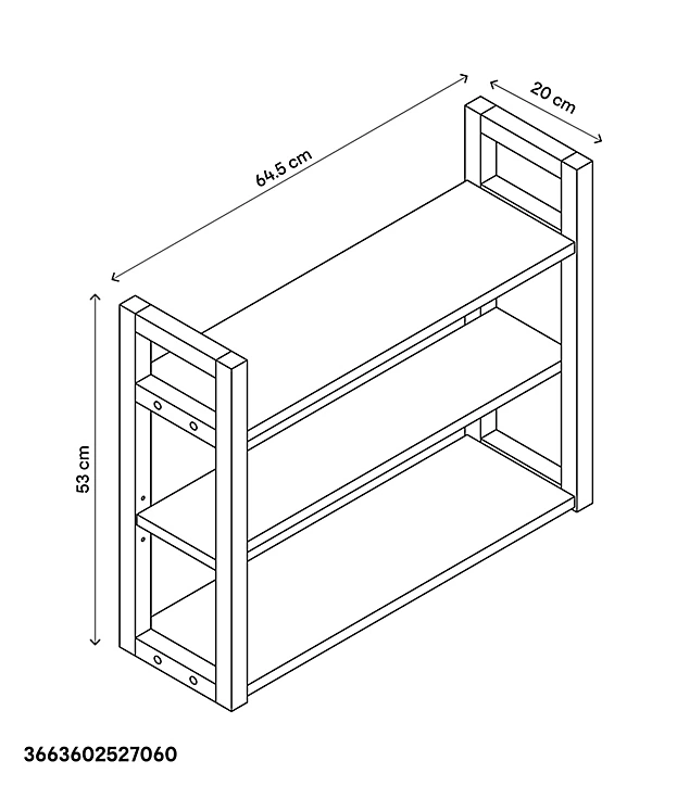 Etagère de salle de bains GoodHome Nantua L. 64 x H. 53 x P. 20 cm