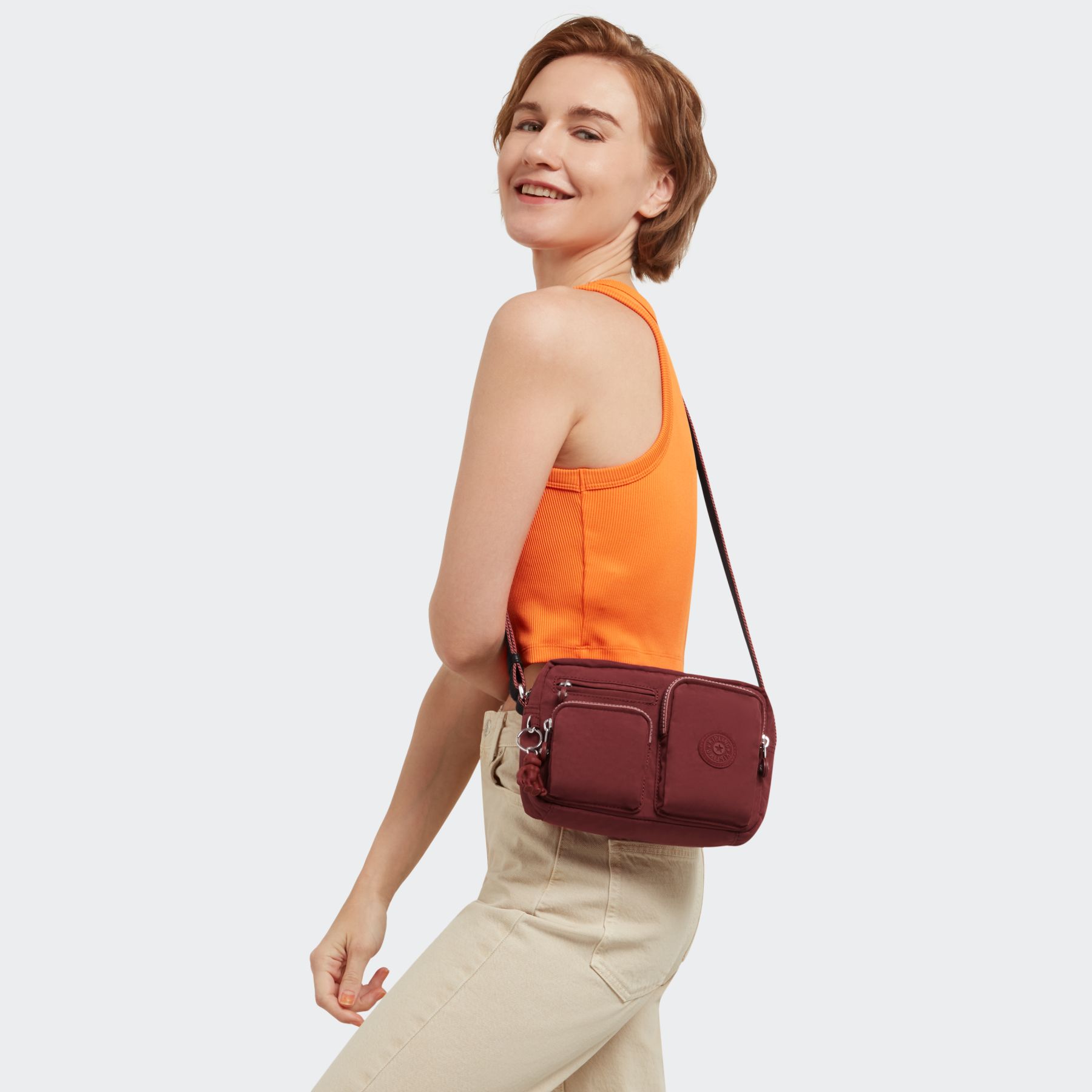 ALBENA Petit Sac Bandoulière à Poches - Flaring Rust
