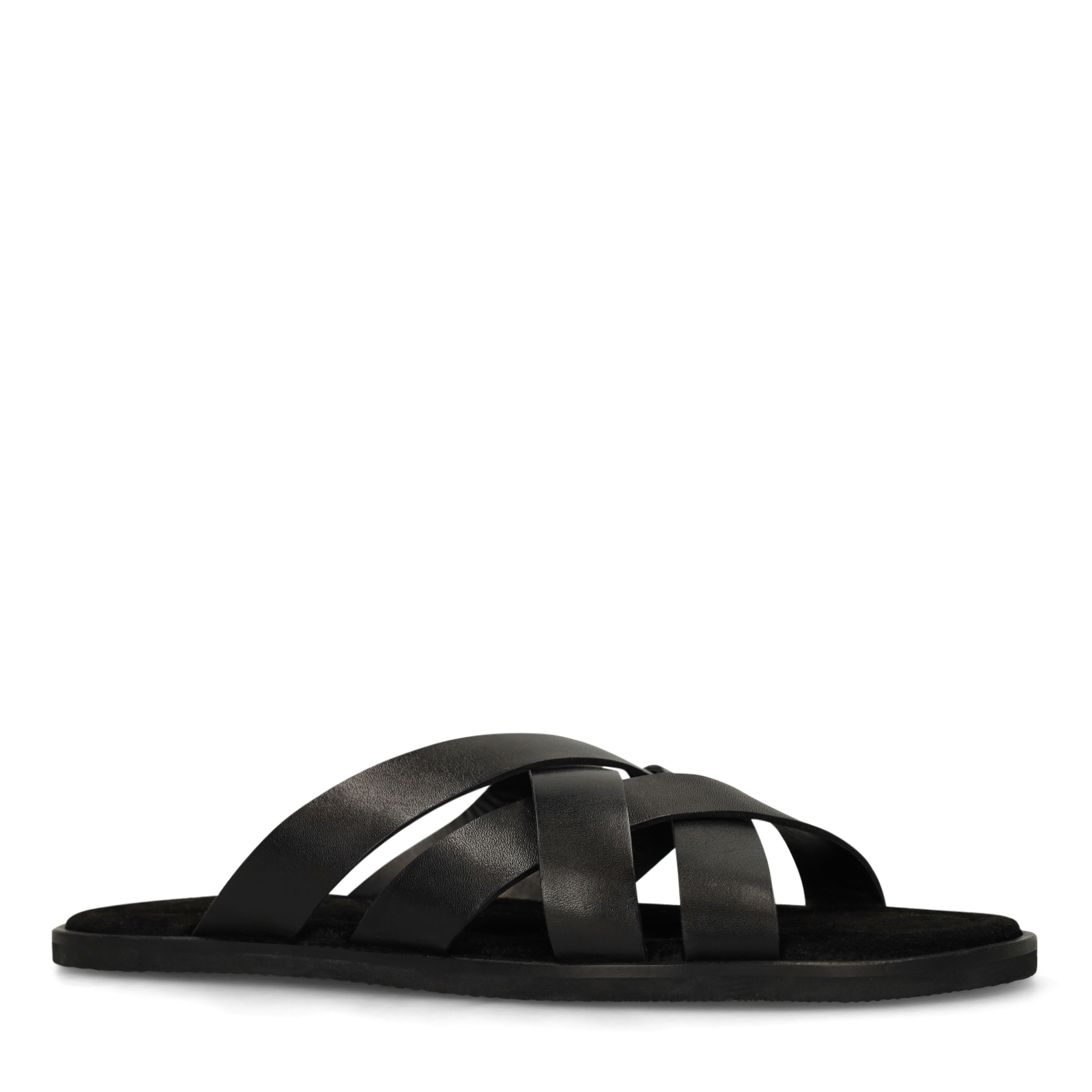 Zwarte leren veterschoenen