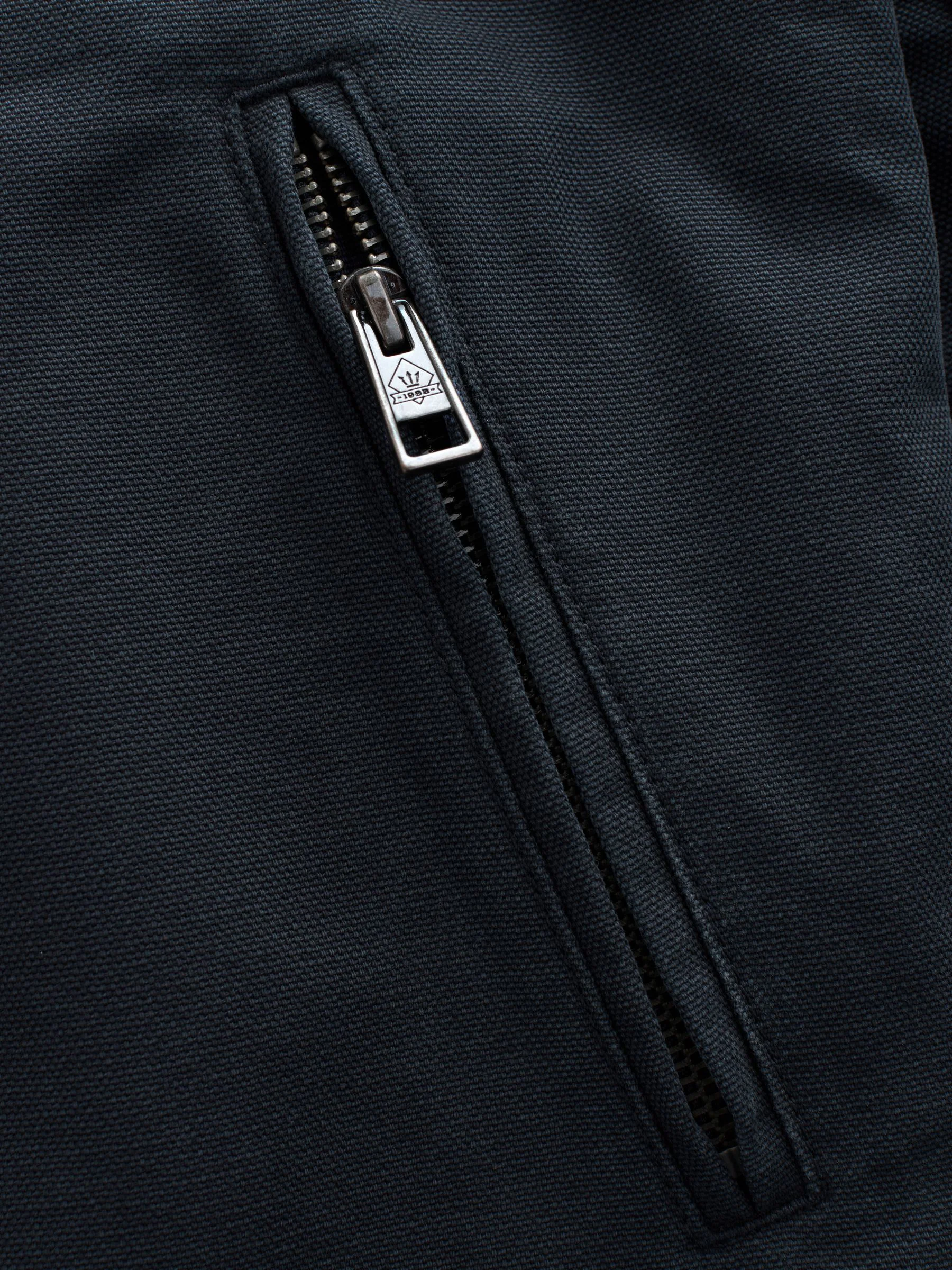 Blauw - Canvas Borg Lined Jacket