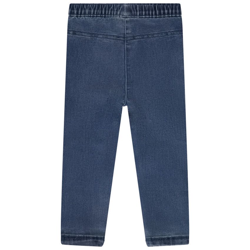 Jegging effet jean avec broderies pour bébé fille - Bleu moyen