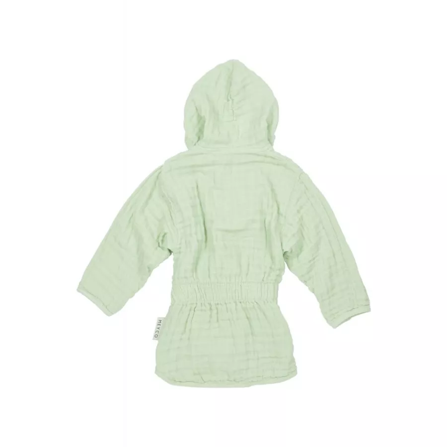 MEYCO Bademantel Musslin Uni Soft Green