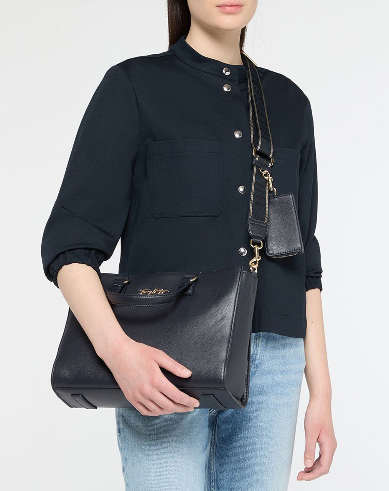 Tommy Hilfiger Sac cabas Joy grainé marine - 32x23x12 cm