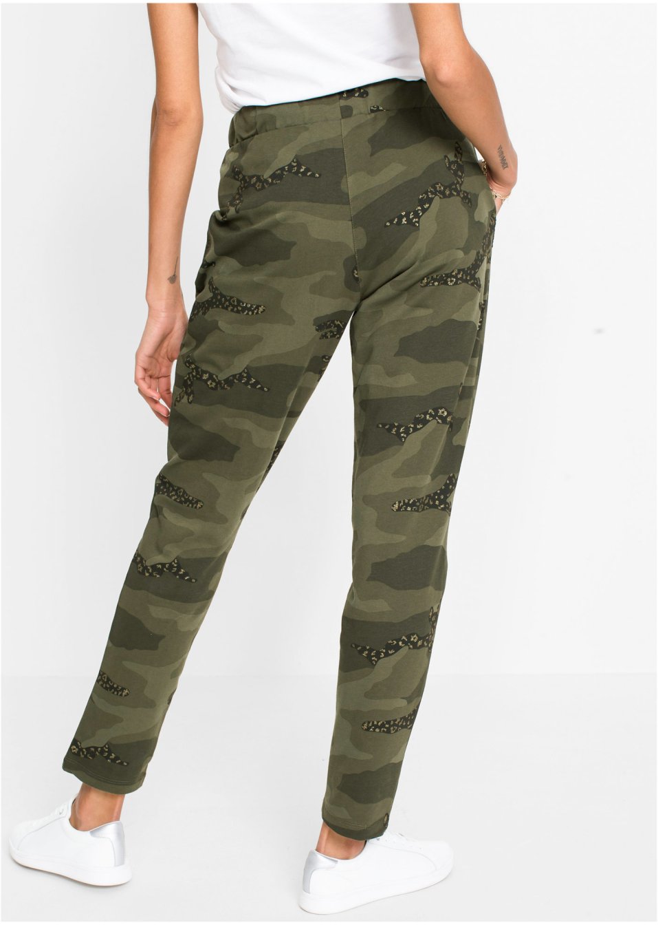 Pantalon sweat camouflage avec détails brillants