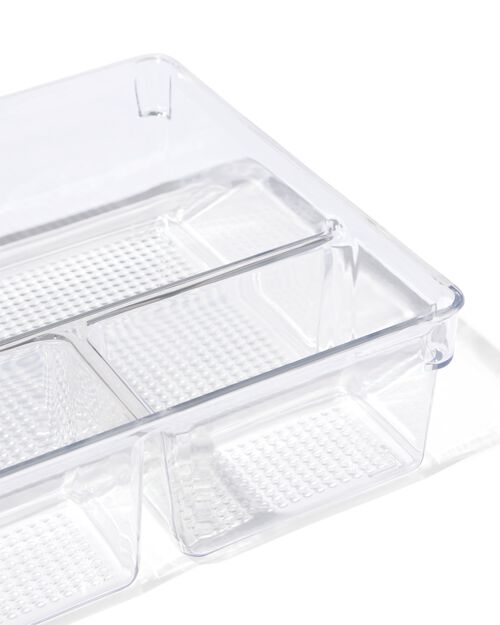 boîte de rangement en plastique à trois compartiments 23 x 23
