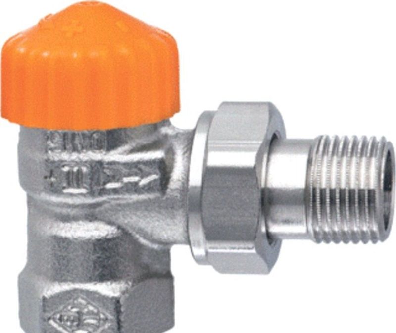 Heimeier - Eclipse - Thermostatische Afsluiter - Haaks - Brons - Vernikkeld