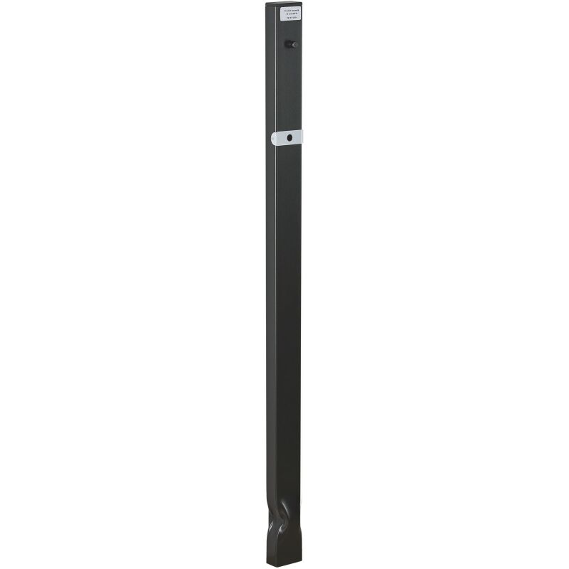 Poteau pour corbeille murale extérieur basculante 27 litres, H 98,5 cm gris