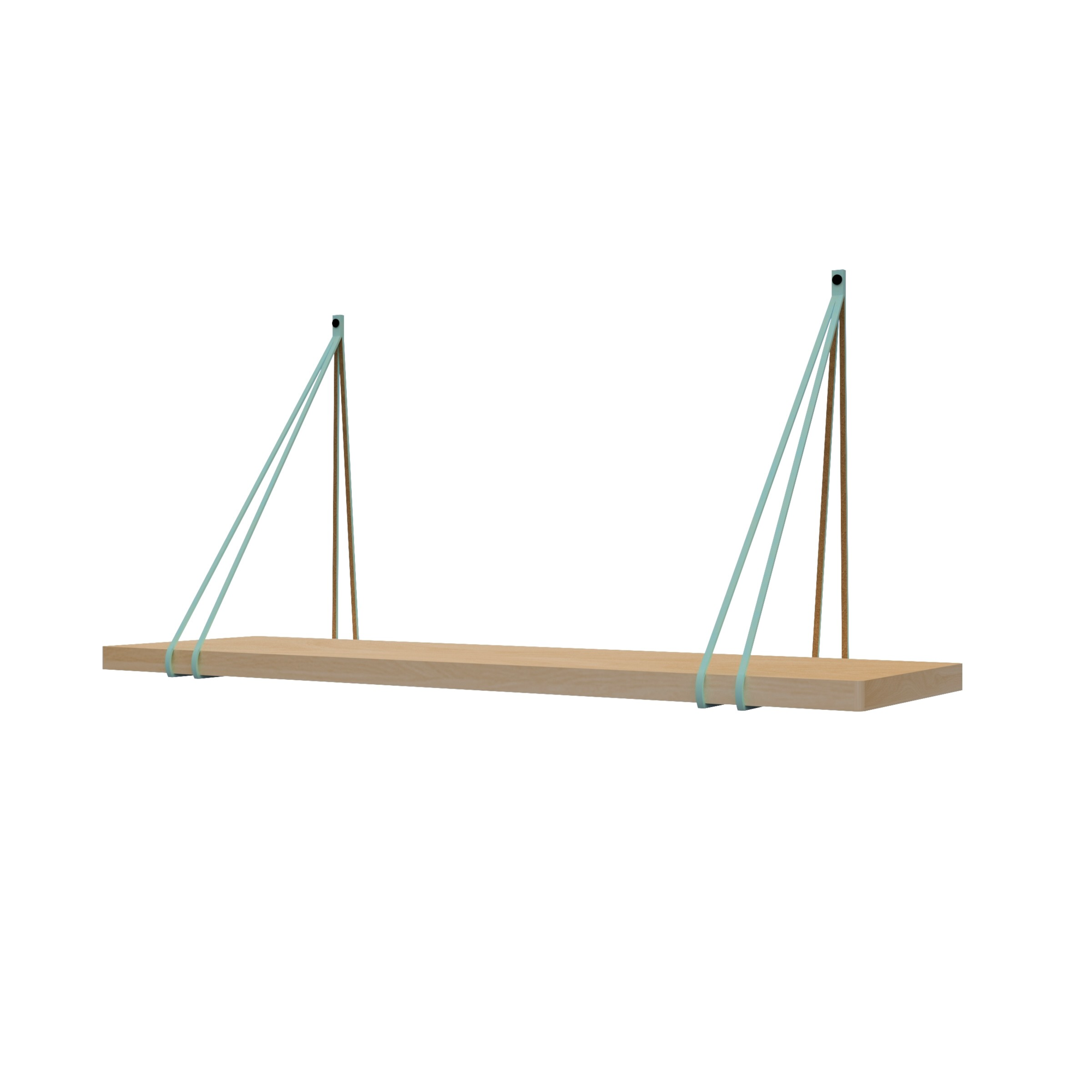 Leren split-plankdragers Lichtblauw - 2 stuks