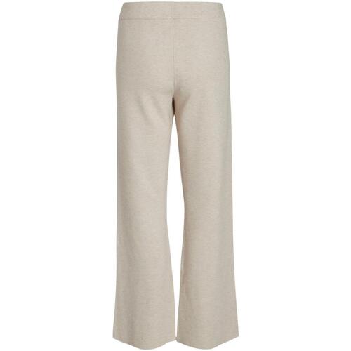 Vila - VIOLIVINJA HW KNIT WIDE PANTS Blanco