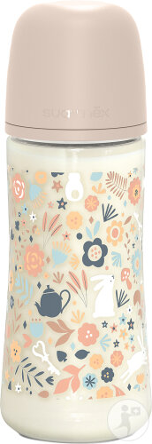 Suavinex Biberon 360ml Tétine Sxpro L Wonderland Rose 1 Pièce