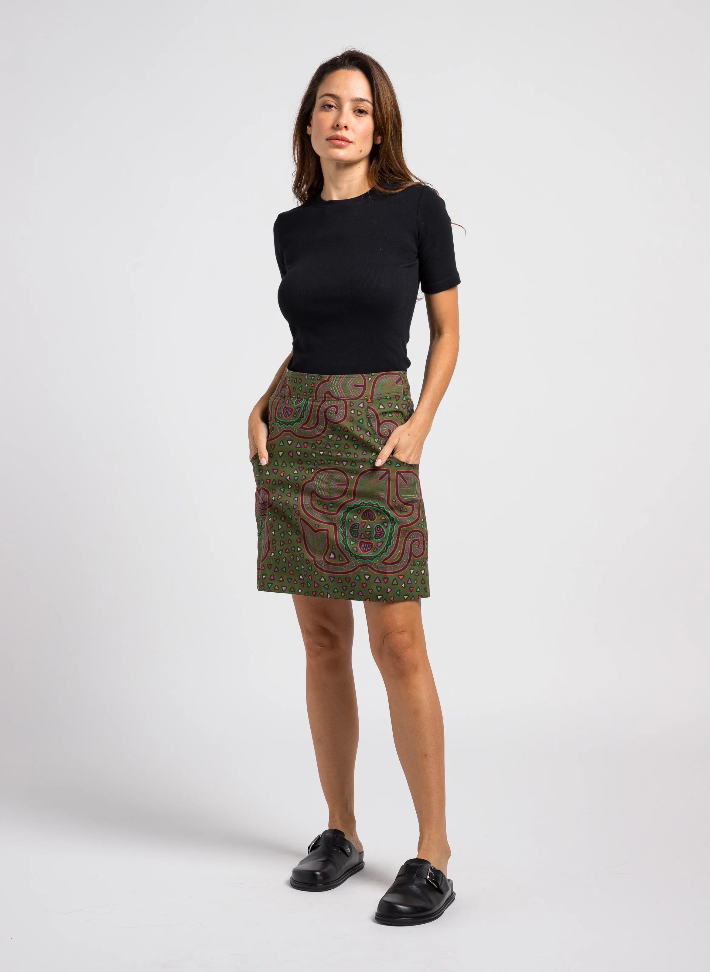 SAALEXO - Tee-shirt manches courtes en coton organique | Noir