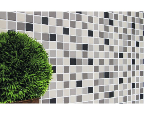 Keramisch mozaïek CU 010 30,2x33 cm mix grijs/zwart/beige
