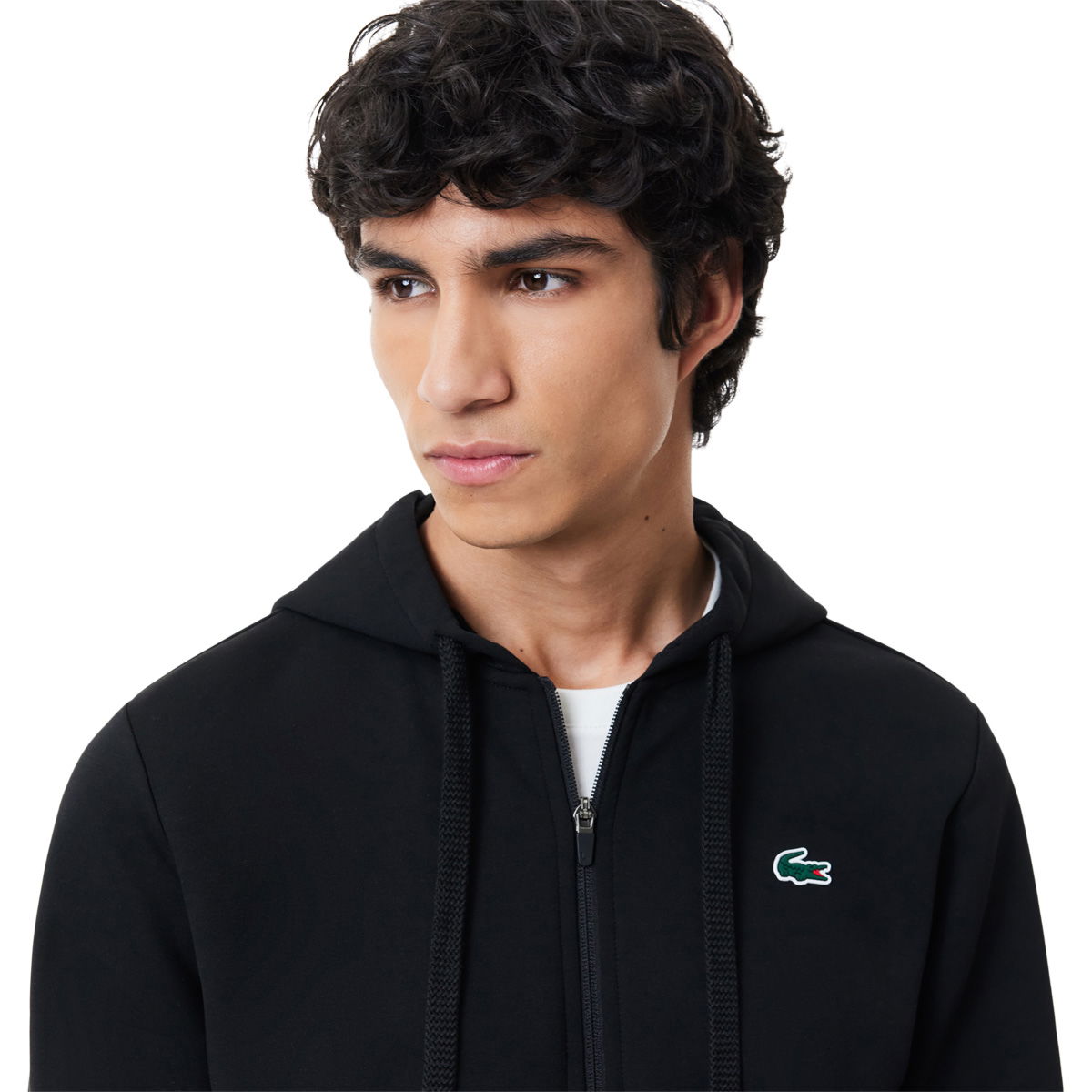 Lacoste Mesh Panels Full Zip Hættetrøje Herre