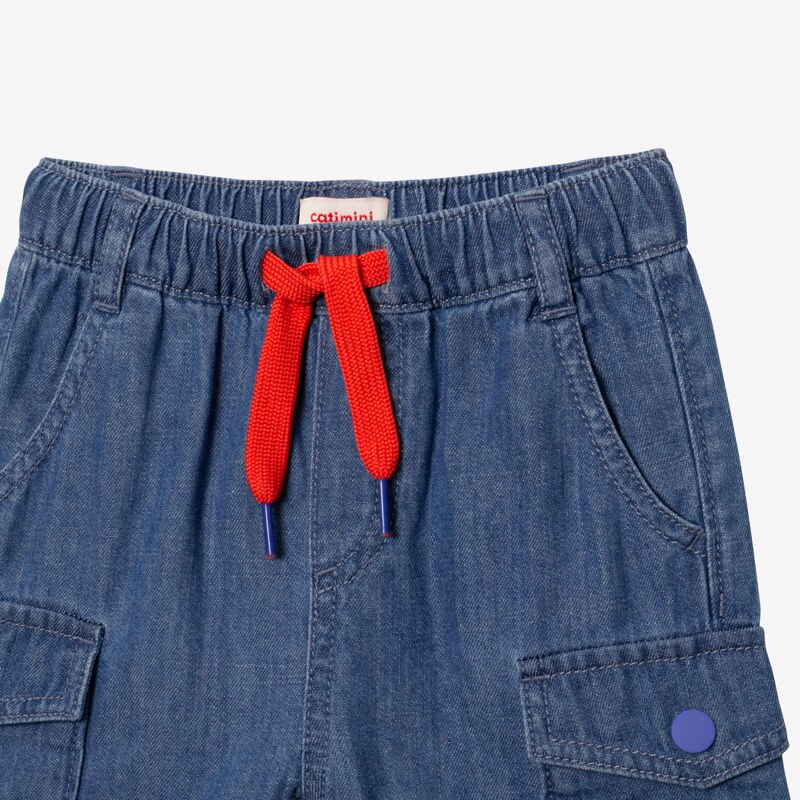 Bermuda jean bébé garçon battle bleu Catimini Bleu