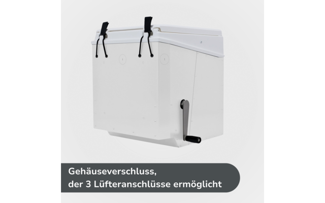 BioTioo 2.0 RL-M Trockentrenntoilette mit vollautomatischem Motor 12V / 24V / manuellem Rührwerk / Lüfter