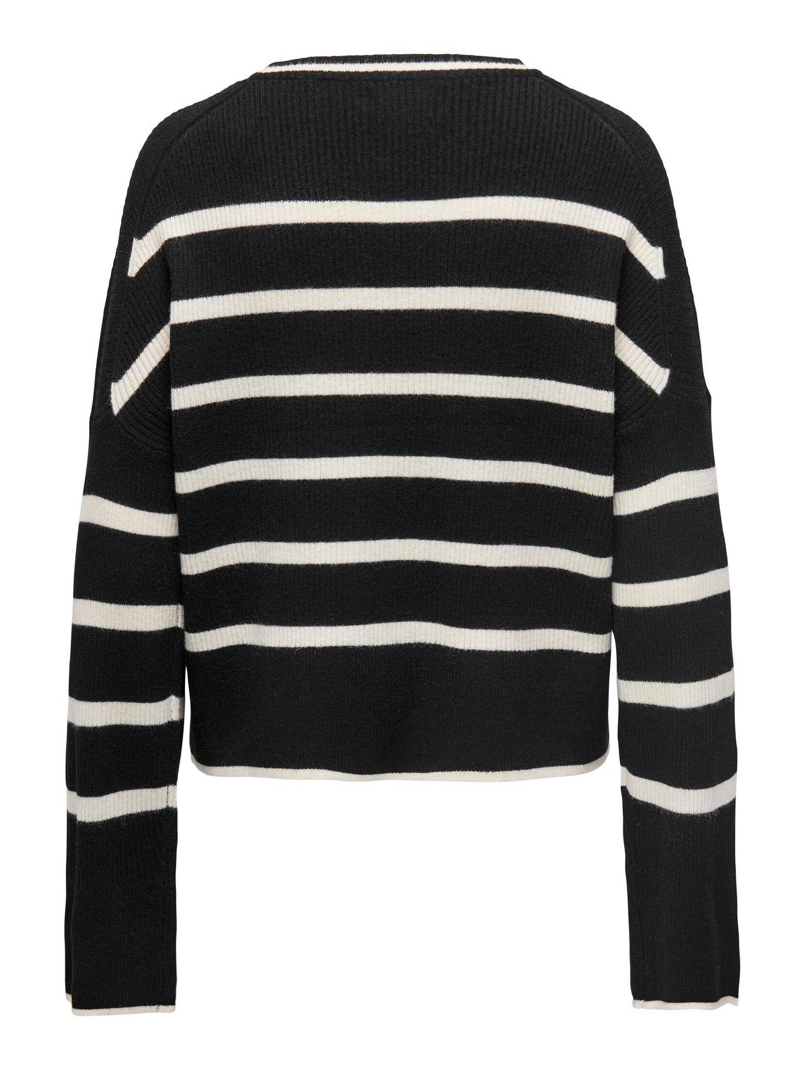 Only| Damen Pullover ONLIBI LS STRIPE O-NECK KNT