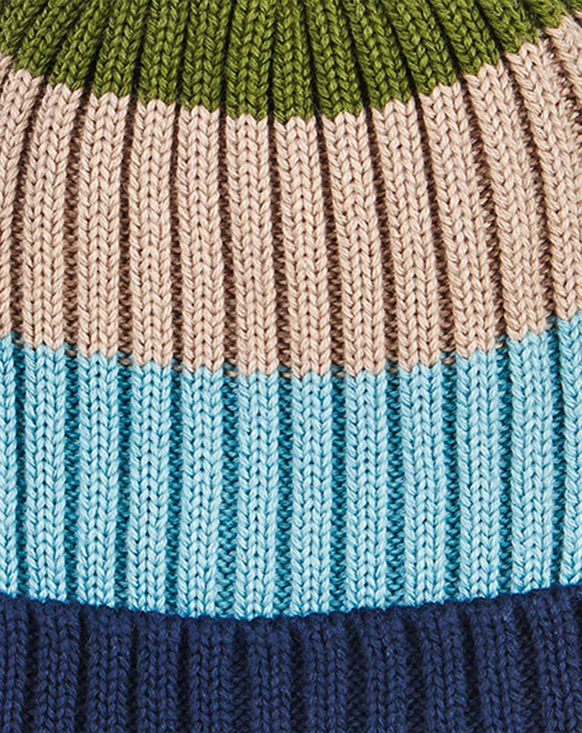Strickmütze POMPULA in bronze green/navy