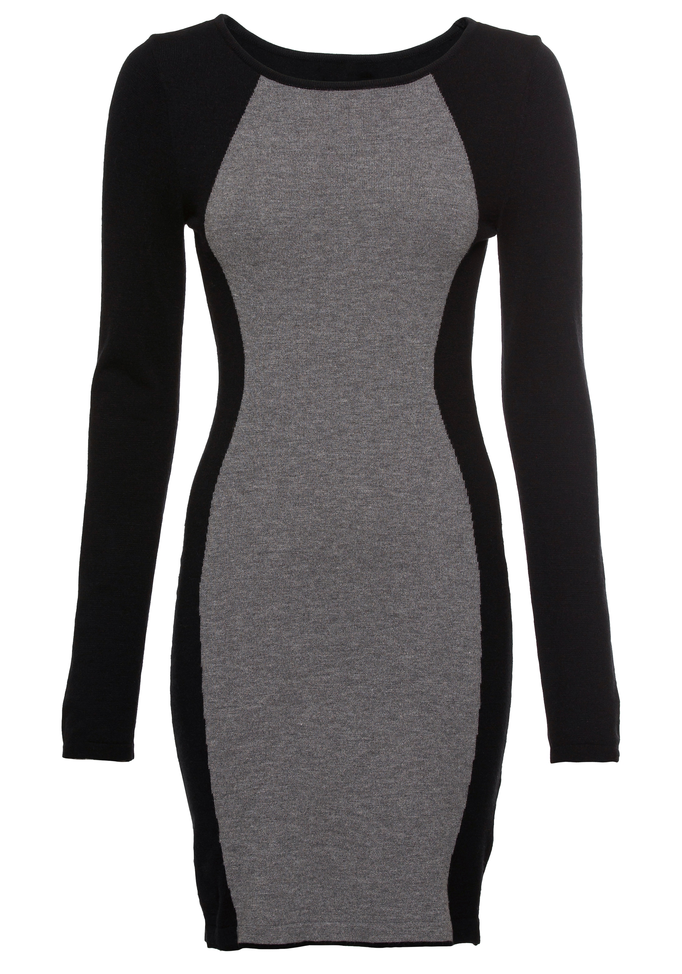 Melrose Strickkleid figurbetonte Mini-Passform im Colour Block Stil