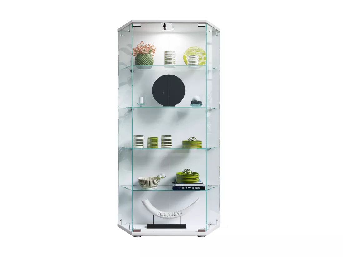Bois Verre Stand Vitrine Étagère Cenila L