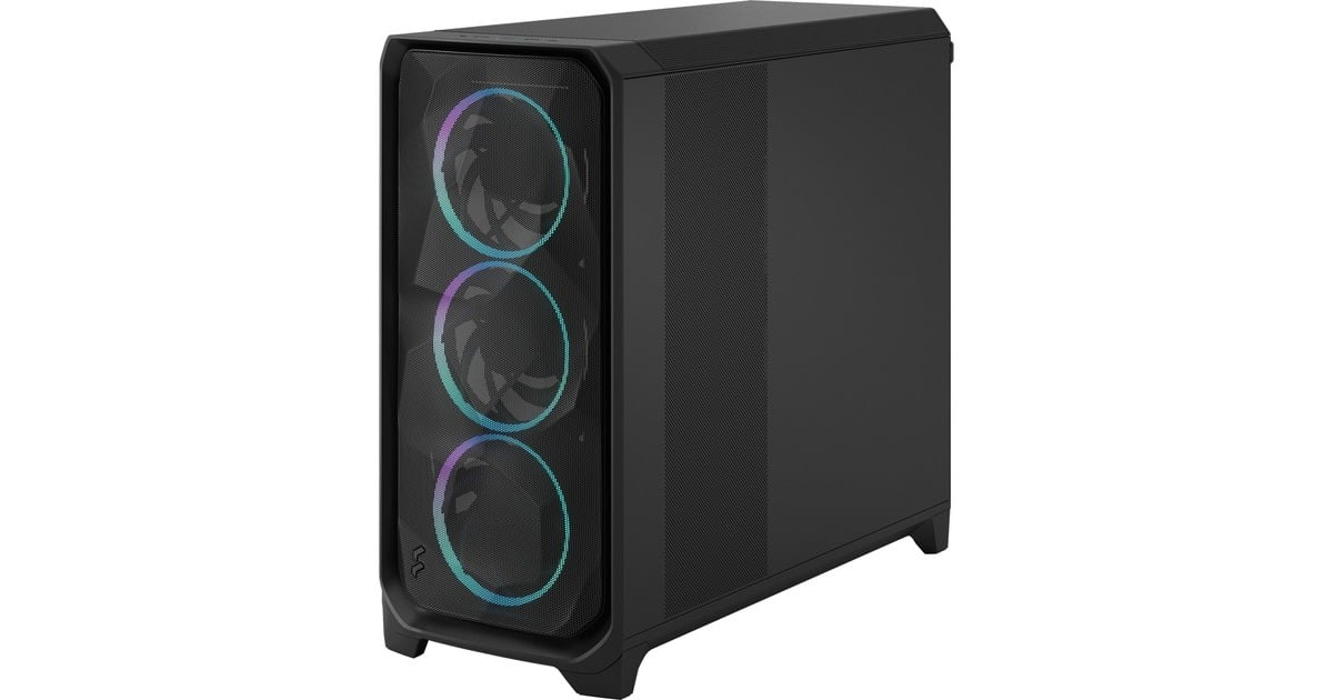 Fractal DesignMeshify 3 XL RGB big tower behuizing  (Zwart | 2x USB-A | 1x USB-C | RGB | Tempered Glass)