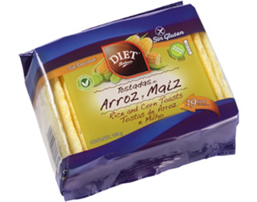 TOSTAS DIET RADISSON ARROZ MILHO SEM GLÚTEN 100G