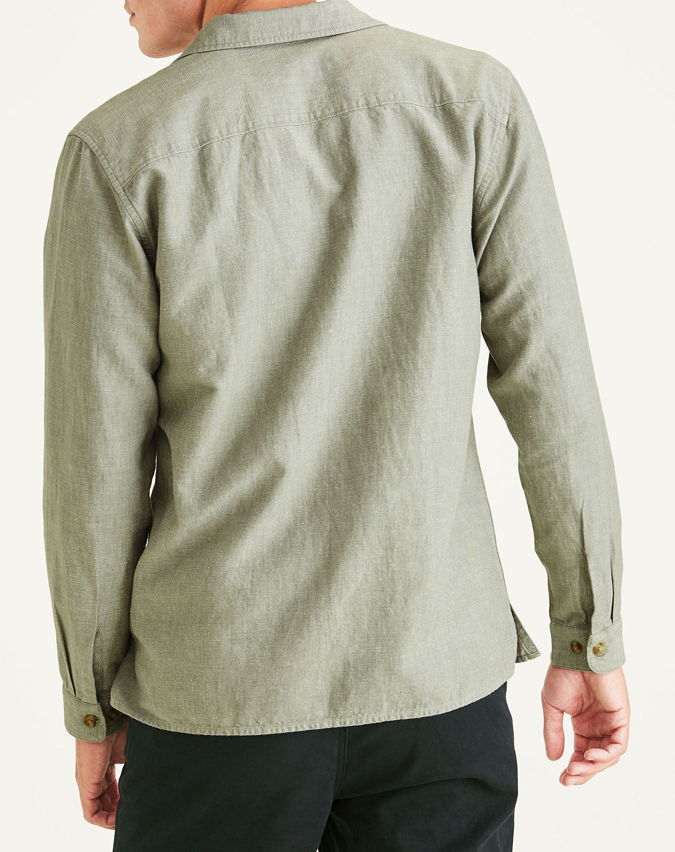 Dockers Chemise classique LS Camp kaki clair/gris
