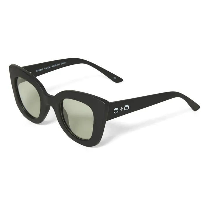 Sons + Daughters Lunettes de Soleil Cat Cat  | Noir mat