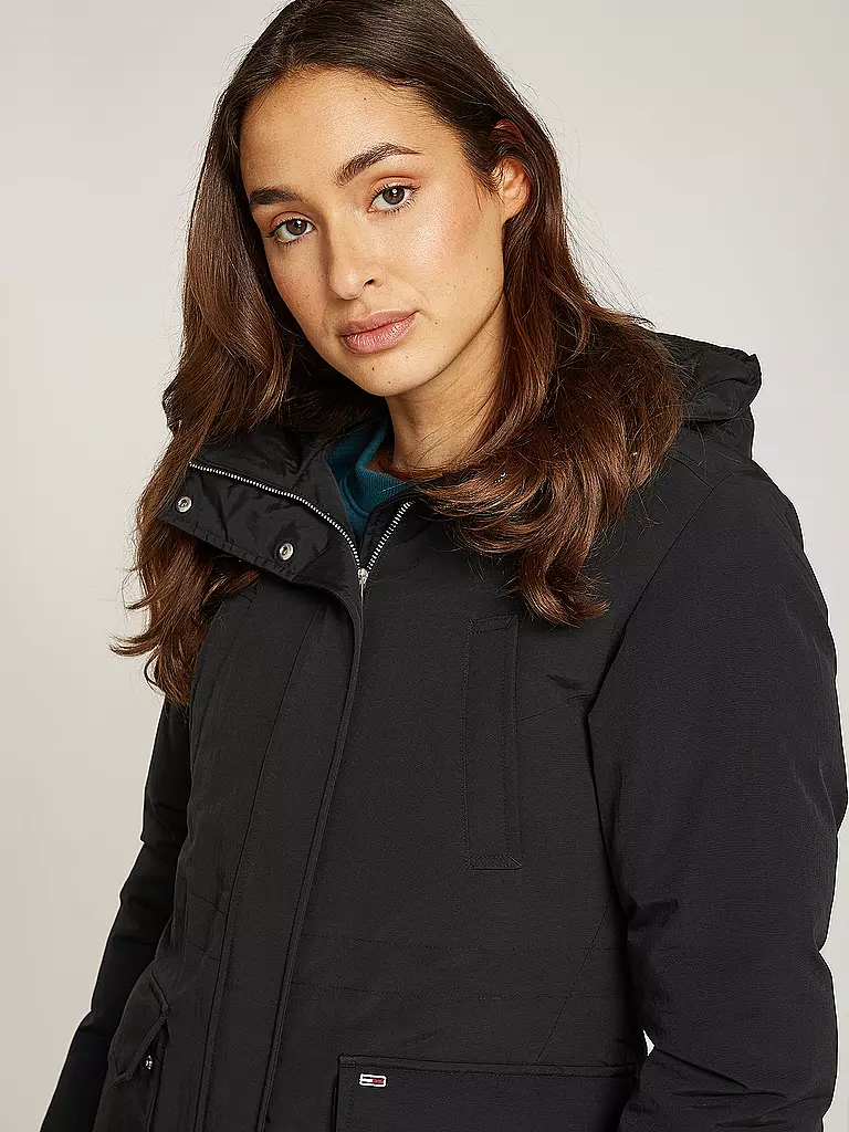 TOMMY JEANS Daunenparka schwarz