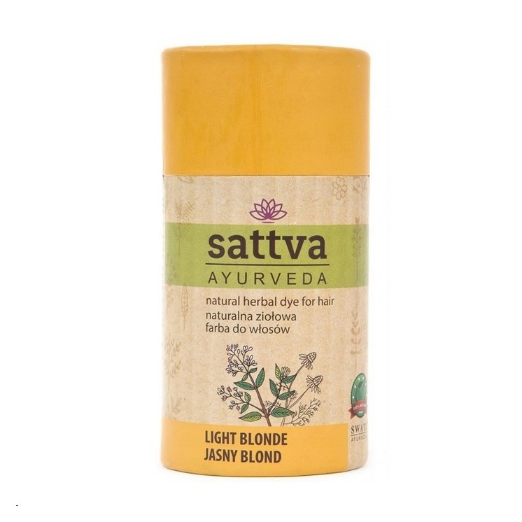 Sattva Ayurveda Natuurlijke Kruiden Haarverf Licht Blond 150 gr