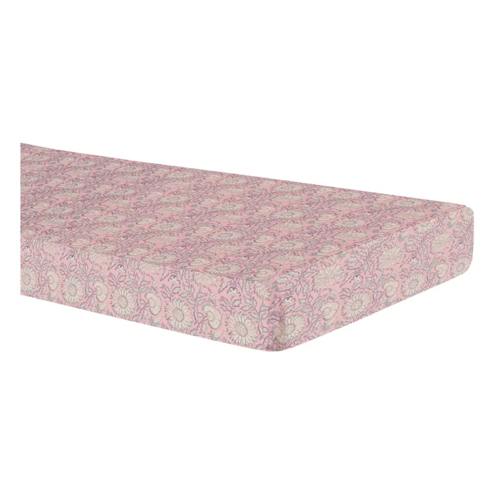Louise Misha Drap-housse Nicole en coton bio | Rose