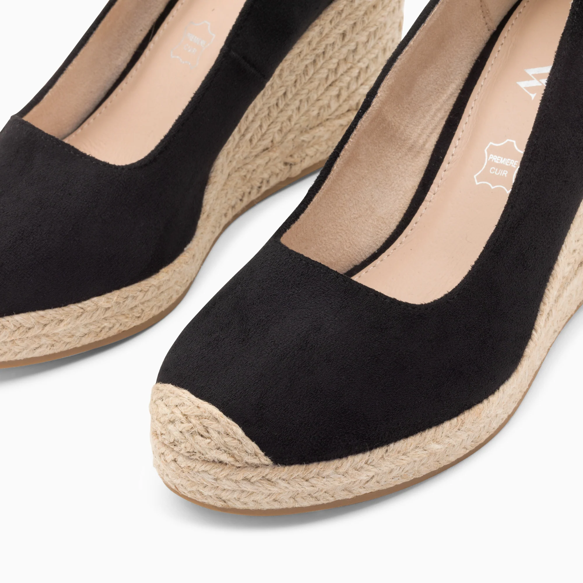 Sandales à talon, Compensées-Sandales compensées Louison noires