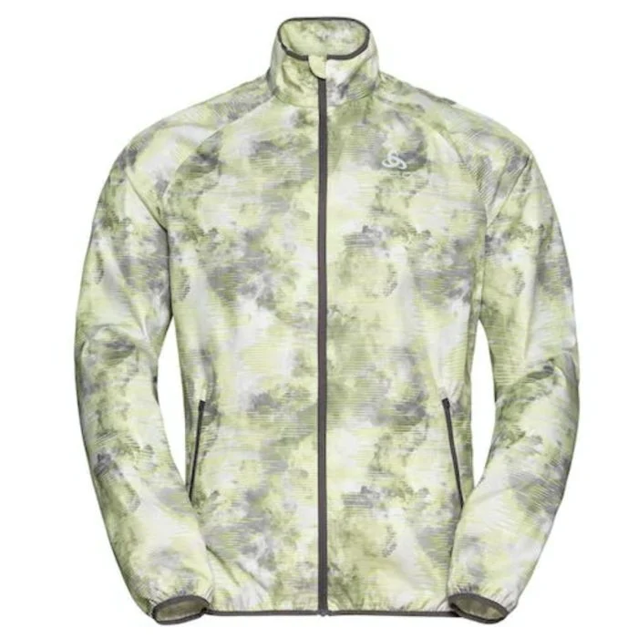 Odlo Herre Jakker Jacket Essential Light Print Grøn