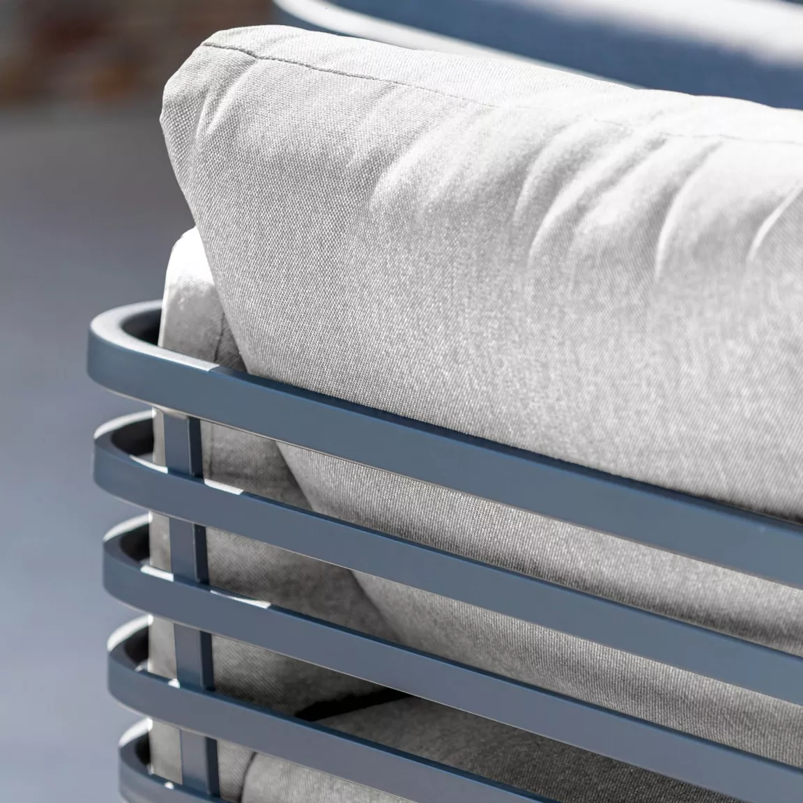 Salon de jardin aluminium 7 places 6 pcs Monte Carlo Gris anthracite et gris clair