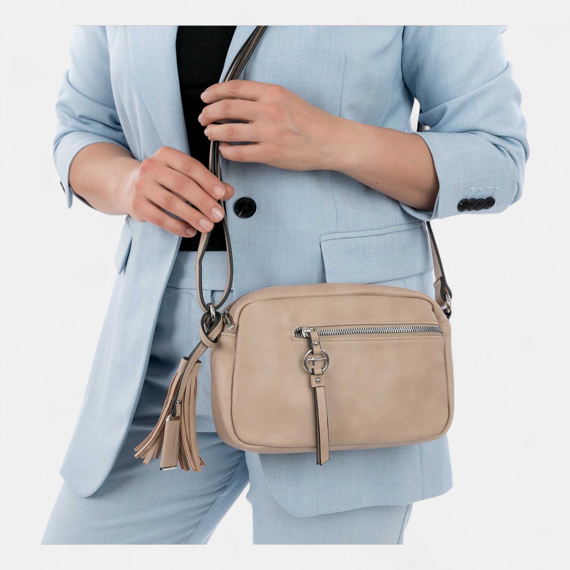 Sac bandoulière taupe