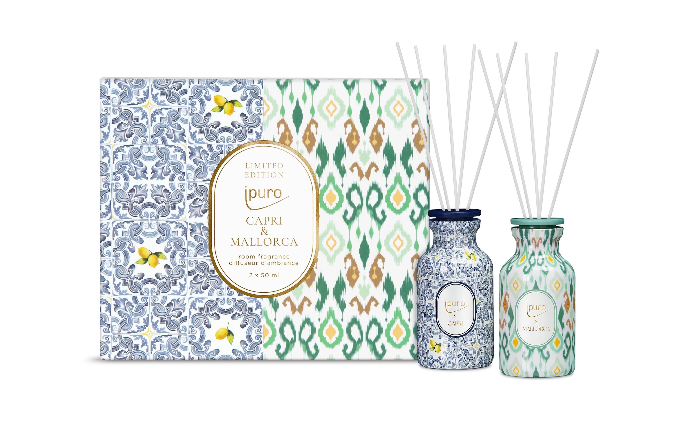 IPURO Duftstäbchen »Geschenkset Capri & Mallorca 2 x 50 ml«