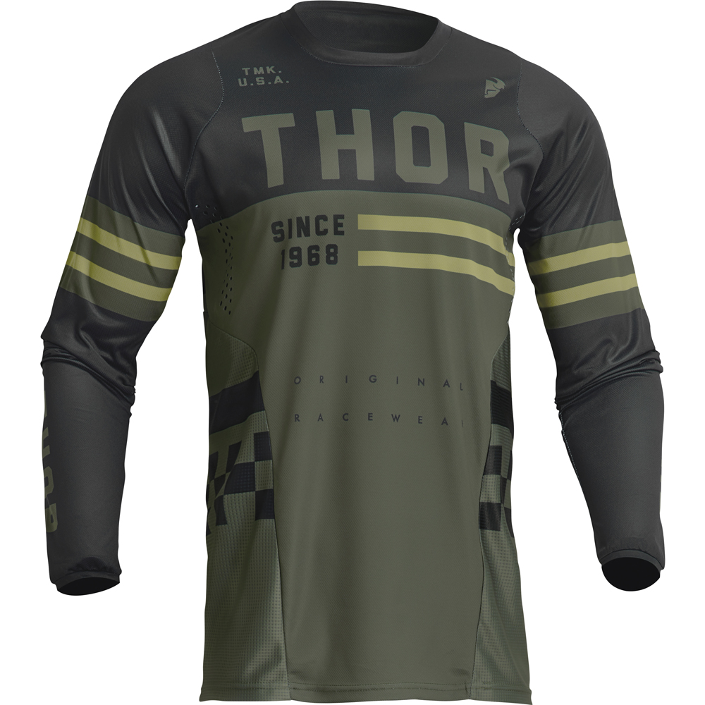 Thor Motocross - Maillot enfant Pulse Combat Kaki / Noir