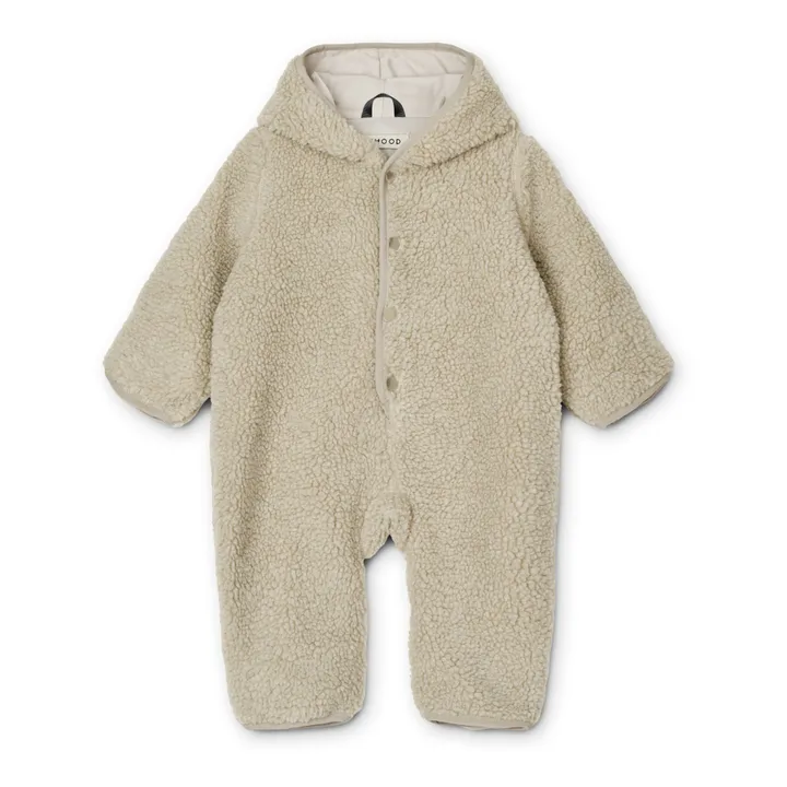 Liewood Combinaison Coton Bio Matières Recyclées Façon Fourrure Fraser | Beige