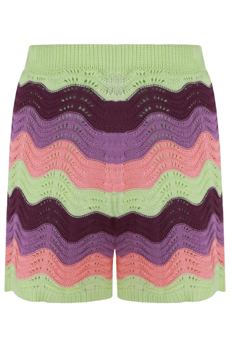 Fluresk multi color dames korte broek