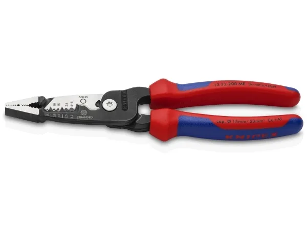 Knipex 13 72 200 ME, 296 g, Sort, Blå, Rød, Rustfrit stål