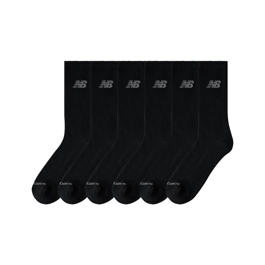New Balance Chaussettes Performance Basic Crew 6-Pack - Noir