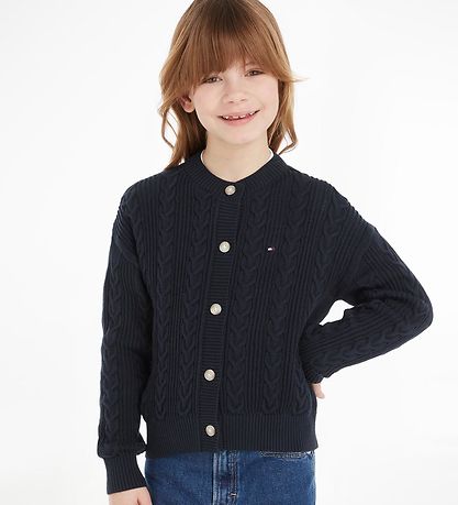 Tommy Hilfiger Cardigan - CaBlå Strik - Desert Sky