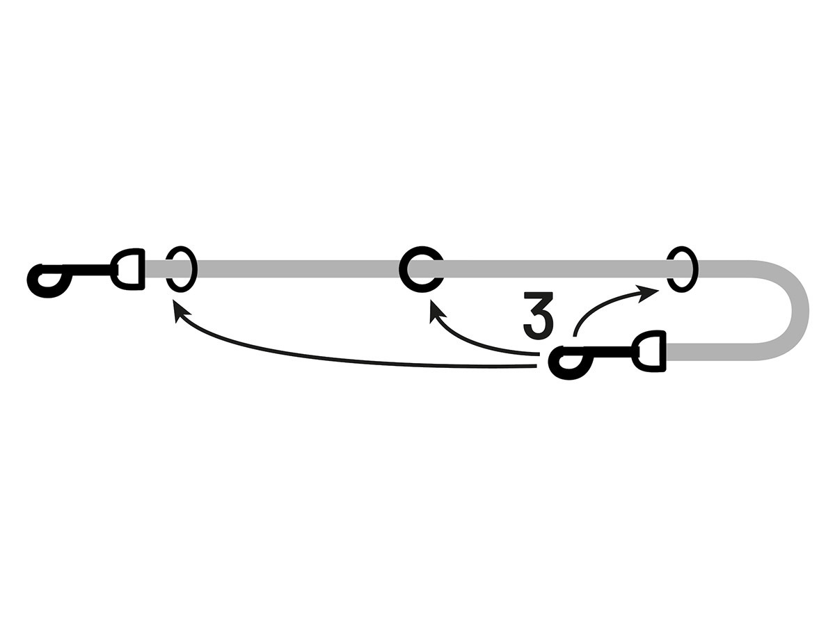 Flamingo Ziggi Black trainingslijn - 200 cm