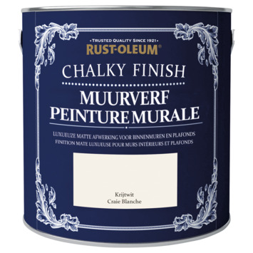 Rust-oleum chalky finish muurverf krijtmat krijtwit 2,5 liter