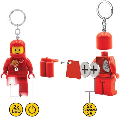 LEGO® Ikonisk Romfarer Nøkkelring med LED-lys, Rød