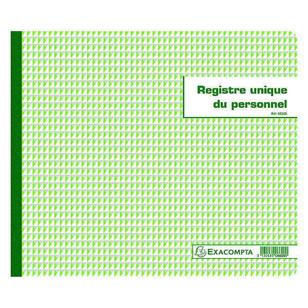 Registre unique du personnel Exacompta 6620 E Format 27 x 32 cm